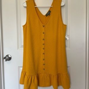 NWOT ModCloth sleeveless yellow mini dress size XL